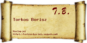 Torkos Borisz névjegykártya